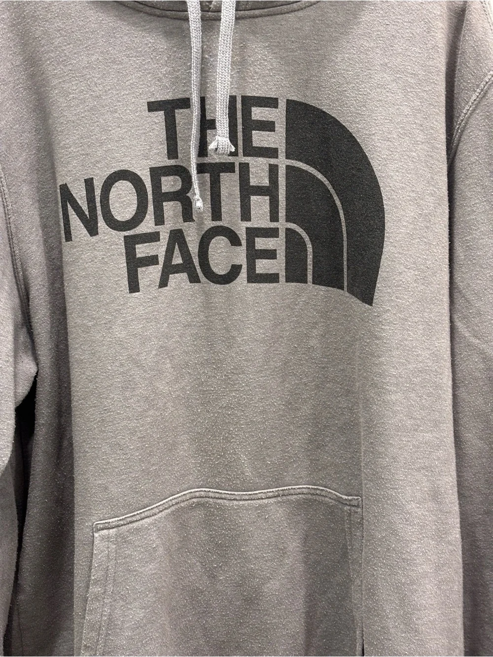 The North Face Gray Pullover Hoodie with Black Logo